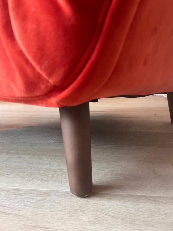 Image 1 of Poltrona / divano letto rosso-arancio – Kave Home – Effetto camoscio / velluto