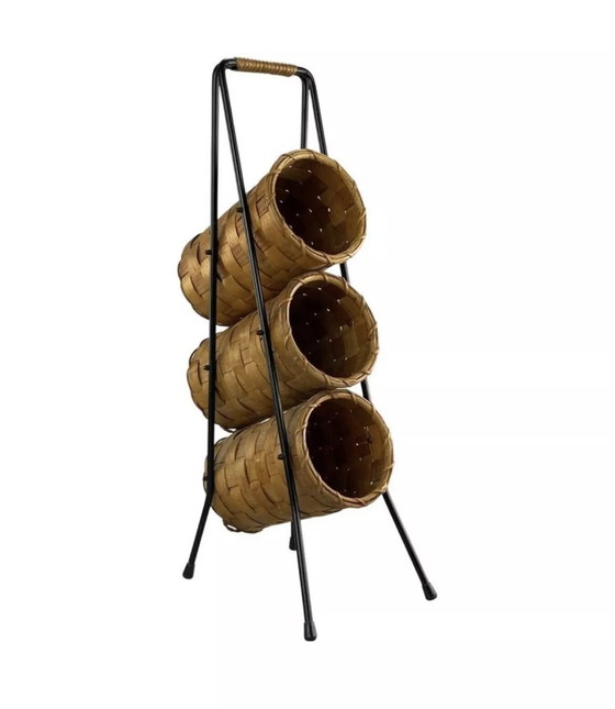 Image 1 of Portabottiglie anni &#39;50 e &#39;60, utensilio, tavolo a forma di rene di metà secolo, design anni &#39;50