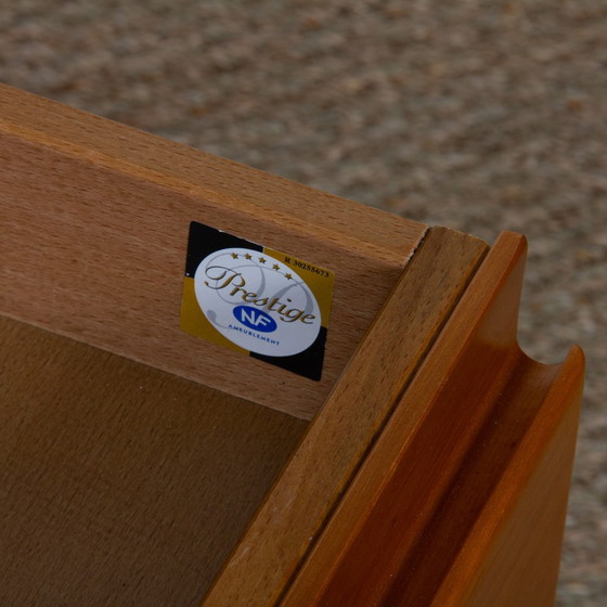 Image 1 of Vintage Solid Elm Bedside Table, 1980