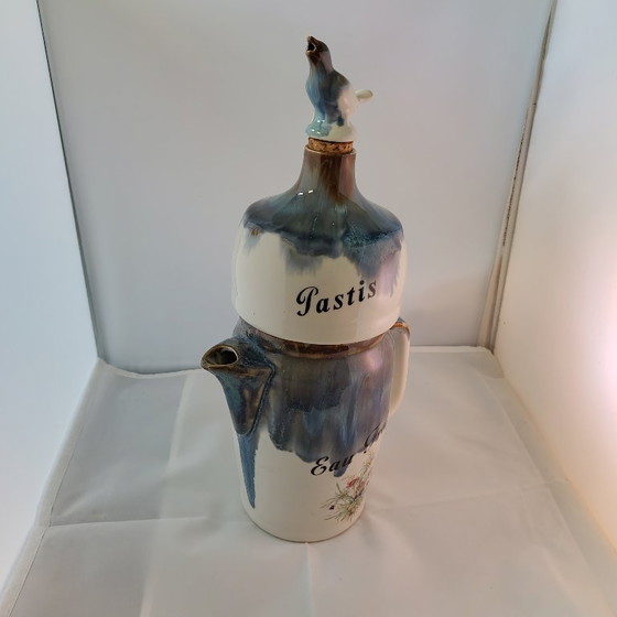 Image 1 of Pastis carafe set with bird. The Pastis can be poured through the beak.