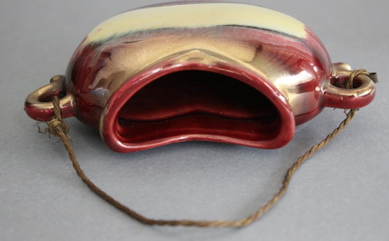 Image 1 of Vintage heart-shaped wall vase in the style of an amphora