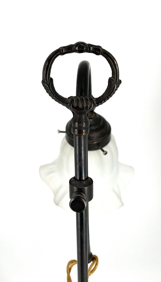 Image 1 of Art Nouveau Art Deco Art Nouveau lamp - messing/brons