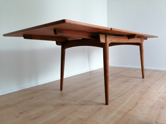 Image 1 of Hans J. Wegner, dining table AT-312 oak for Andreas Tuck, extendable up to 2.4 m