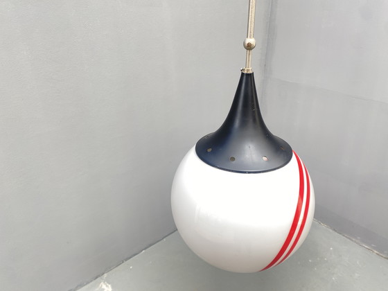 Image 1 of Hanging Pendant Lamp with Round Glass Shade
