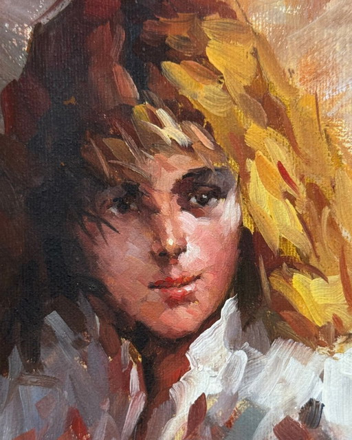 Peinture figurative expressive — Signée « Manfred T. »