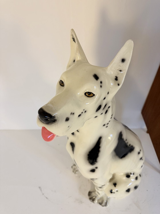 Image 1 of Grand Danois vintage XXL en céramique, Italie, années 60