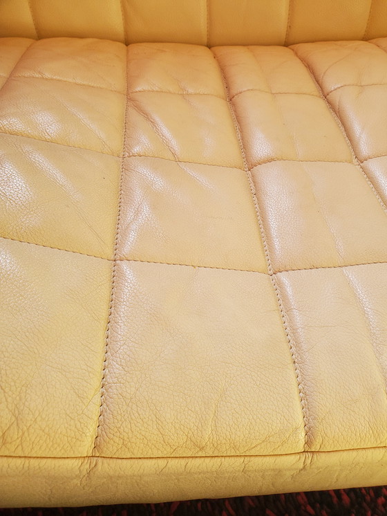 Image 1 of Leolux Volare Stuhl & Hocker in weißem Leder