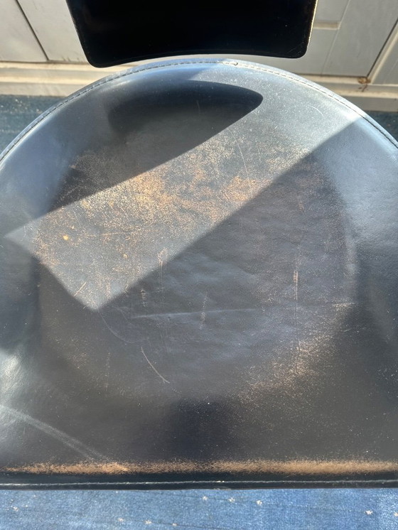 Image 1 of Designer chairs – A. Rizzatto – set of 4 – chrome & black