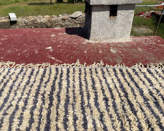 Image 1 of Large Vintage Moroccan Boujaad Rug 332x244 cm – Handmade Berber Wool Rug – Earth Tone Tribal Carpet – Boho Modern Statement Rug