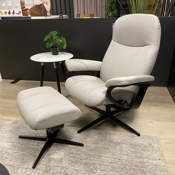 Image 1 of Stressless Consul relaxfauteuil met hocker M
