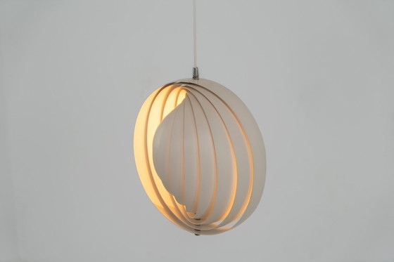 Image 1 of Early “Moon” pendant light by Verner Panton for Louis Poulsen (Denmark, 1960s).