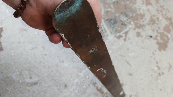 Image 1 of Industriële Zwaar Koperen Vintage Kapstok