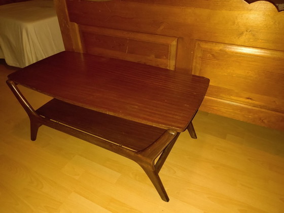 Tavolino da caffè vintage in legno di Louis Van Teeffelen, Tavolini da caffè, Altro, Marrone (foto 4 di 5)