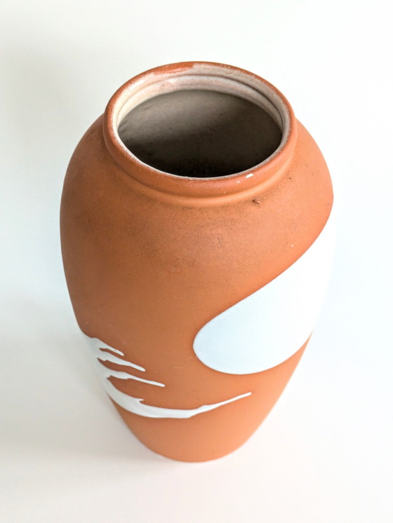 Image 1 of Vase Scheurich | Modèle 244-22 | 1980's Allemagne de l'Ouest Poterie