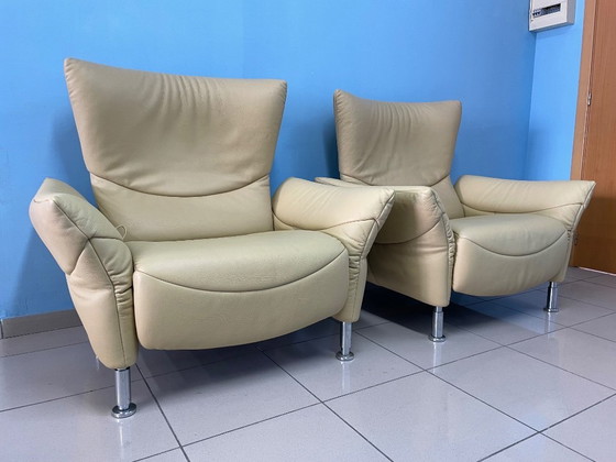 Image 1 of de Sede DS-145 Lounge Chairs (Pair) – Swiss Design Classics in Soft Leather