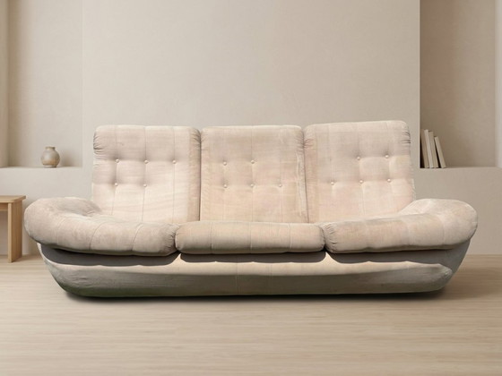 Atlantis Sitzgruppe, Space Age Polstersofa & Lounge-Sessel von Jitona, 1970er Jahre, Tschechoslowakei (photo 3 of 13)
