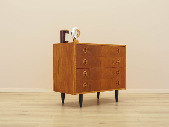 Cassettiera danese in frassino degli anni '70 con maniglie rotonde e gambe nere. – Cassettiere, Wood (photo 5 of 13)