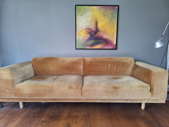 Image 1 of 3,5-Sitzer-Sofa, ockerfarbener Samt, Sissyboy