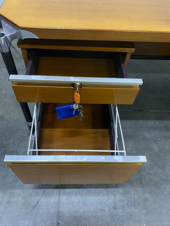 Image 1 of Desk with file cabinet and photo brochure MIM