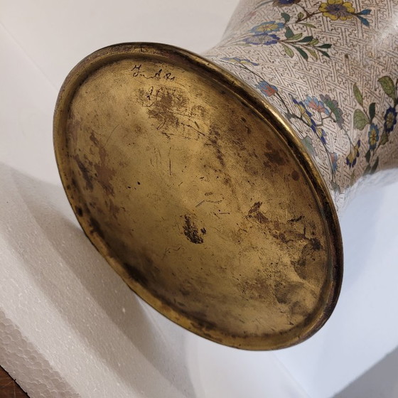 Image 1 of Vase en émail cloisonné, Dynastie Qing, 1900 - Chine
