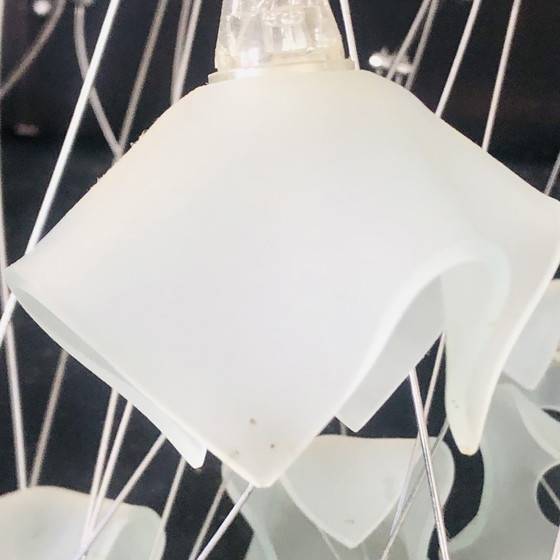 Image 1 of Lucciole cascade kroonluchter van MetalSpot, Italië, chroom en matglas