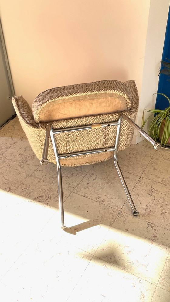 Sillón KNOLL Años 70 – Sillas auxiliares, Lana, Metal (photo 24 of 27)