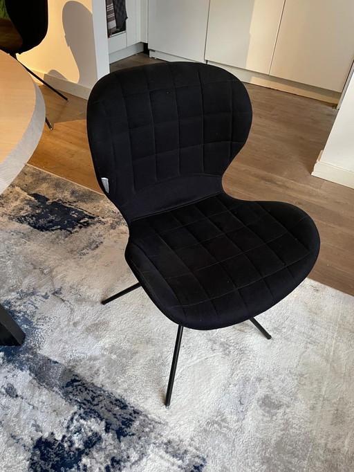 4x Zuiver OMG chairs - black - good condition