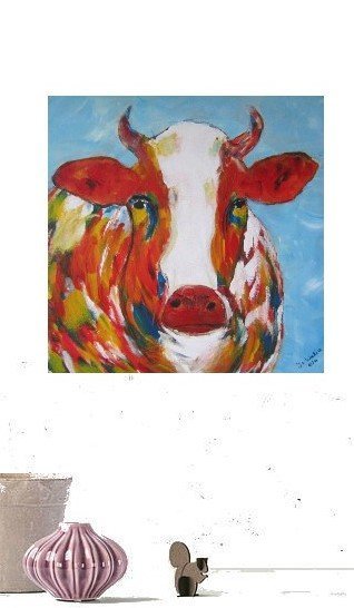Image 1 of Peinture abstraite vache (1)