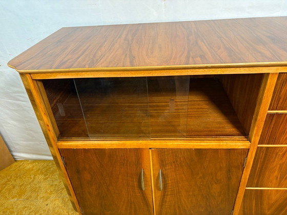 Image 1 of Mid-Century Modern Walnut Sideboard / Cocktail Cabinet by František Jirák for Tatra Nábytok – Circa 1960s  A stunning Mid-Centur