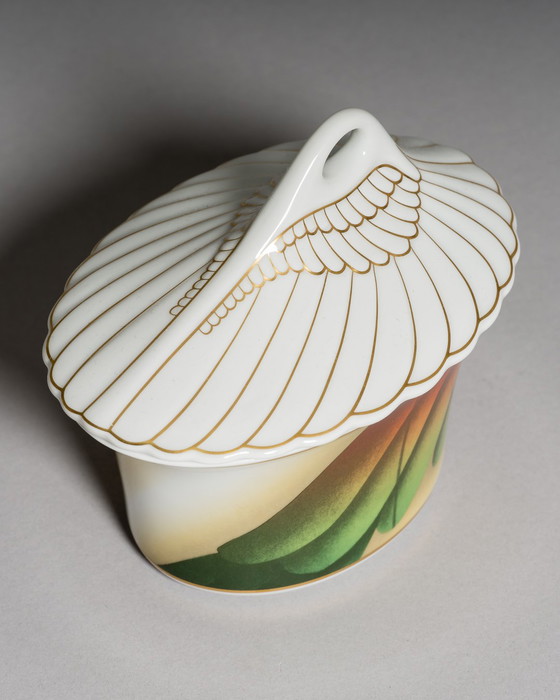 Image 1 of Paul Wunderlich Rosenthal Mythos Icaria Suikerpot Chic Deksel-Doos Bonbonnière jaren 90