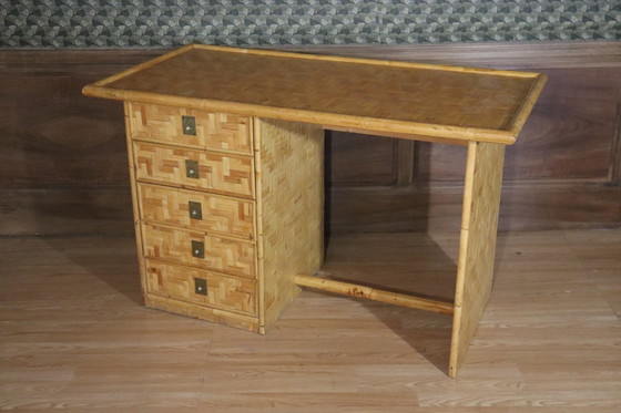 Image 1 of Rattan desk by Dal Vera Italy