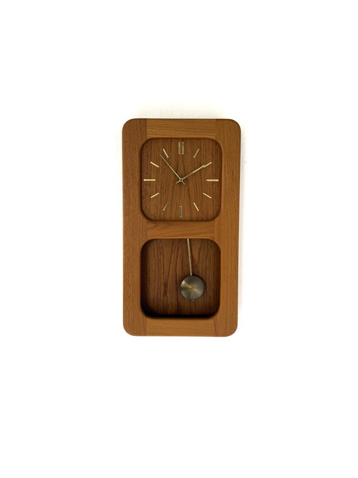 Vintage teak wall clock, DANclock ‘70