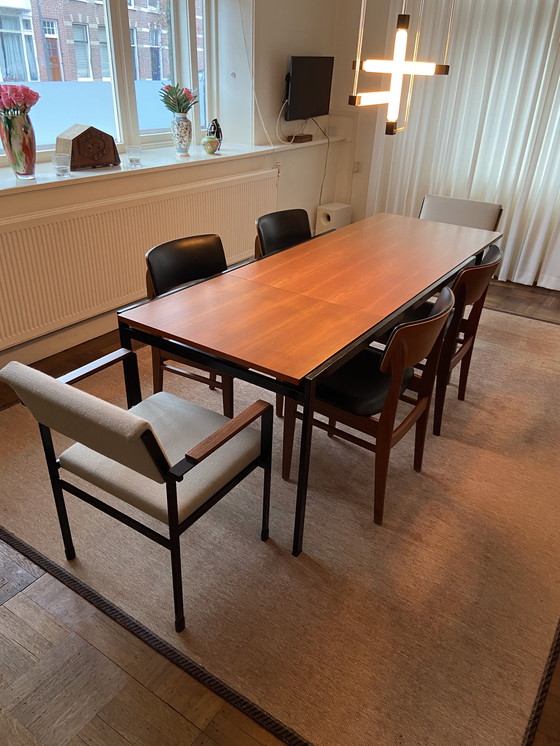 Image 1 of Pastoe TU30 – Teck et acier – Design classique extensible (157–216 cm)