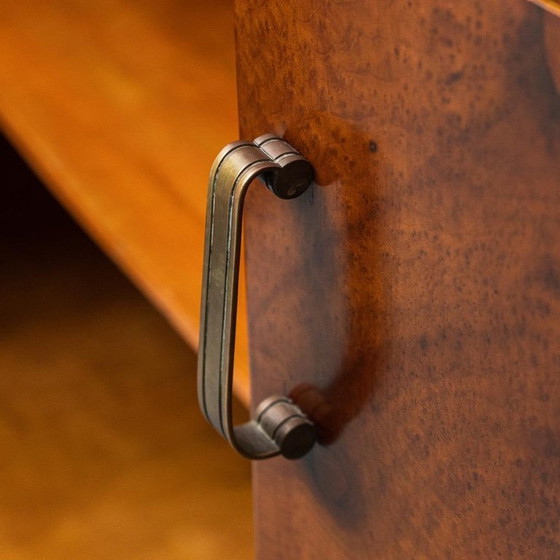 Image 1 of CREDENZA ART DÉCO VINTAGE IN RADICA DI NOCE – MOBILE SIDEBOARD DESIGN ANNI ’30