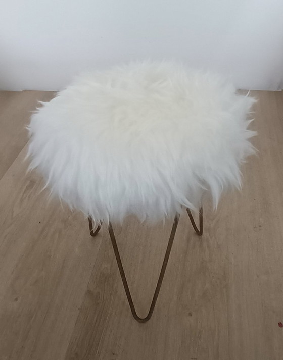 Felltex 1950s Stool – Metal, Textile (photo 3 of 6)