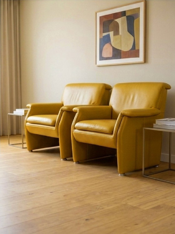 Belform Leather Designer Armchairs (Set of 2) (photo 4 of 5)