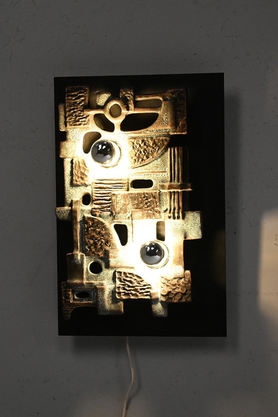 Image 1 of Brakelmann & Becker Brutalistische keramieken wandlamp