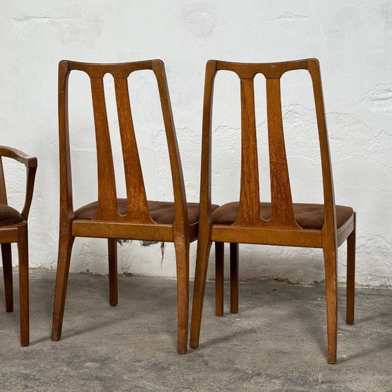 Image 1 of Mid-Century Nathan Dining Set: Extendible Table & 6 Chairs, 1960