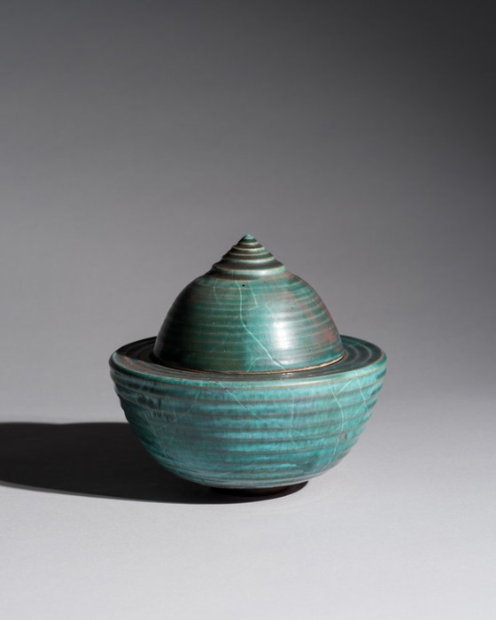 Image 1 of Studio Ceramic Box Duo – Mario Enke, Duitsland, 2010 · Sculpturale containers van steengoed, gebakken in reductieoven