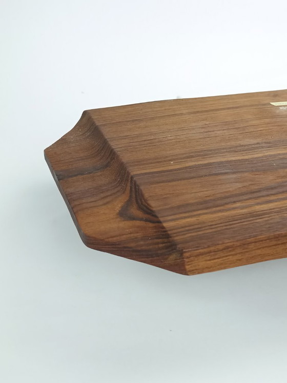 Image 1 of Solid Teak 4 Compartment Serving Tray
