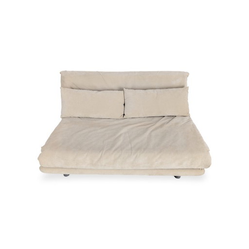 Originele Ligne Roset Multy slaapbank, suède, beige – 2 zitsbanken, Leather (photo 2 of 11)