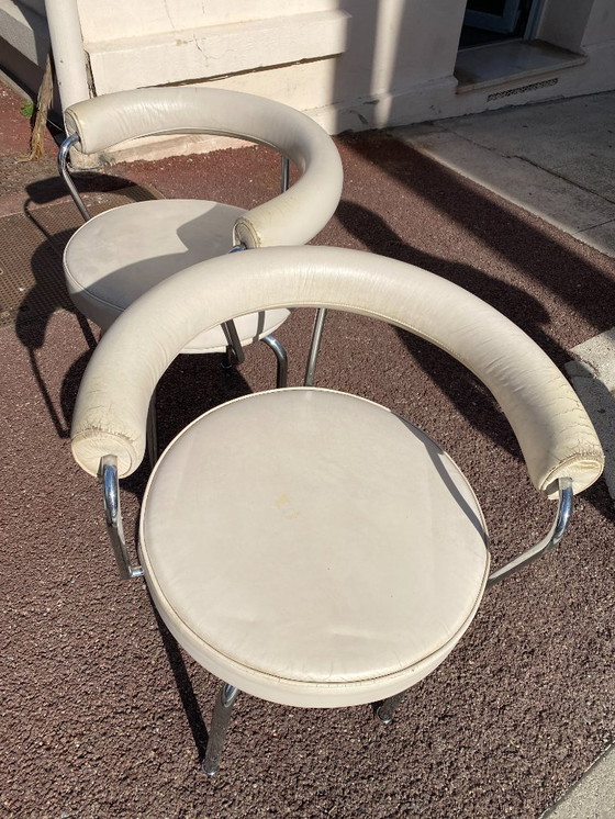 Image 1 of Cassina LC7 stoelen 3 stuks