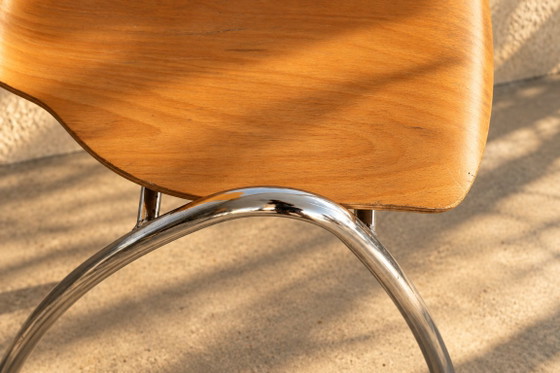 6x sedia da scuola vintage | sedie impilabili – Sedie da pranzo, Cromo, Legno (photo 4 of 7)