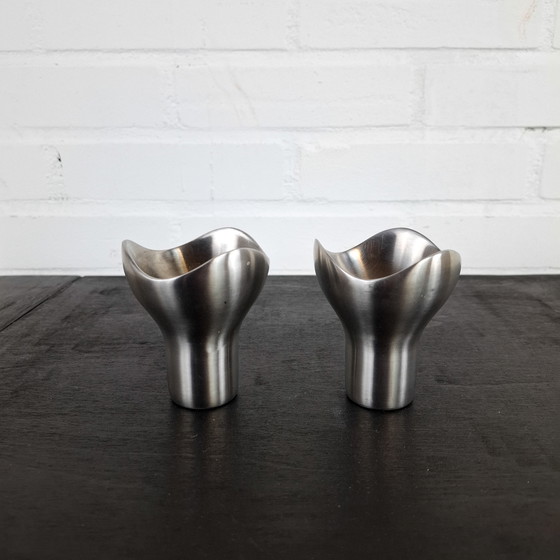 Image 1 of 2x Bloom candlesticks Helle Damkjaer for Georg Jensen