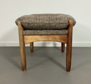 Pouf deense vintage in teak poef anni sessanta hocker