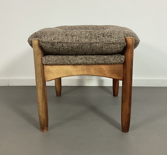 Image 1 of Pouf deense vintage in teak poef anni sessanta hocker