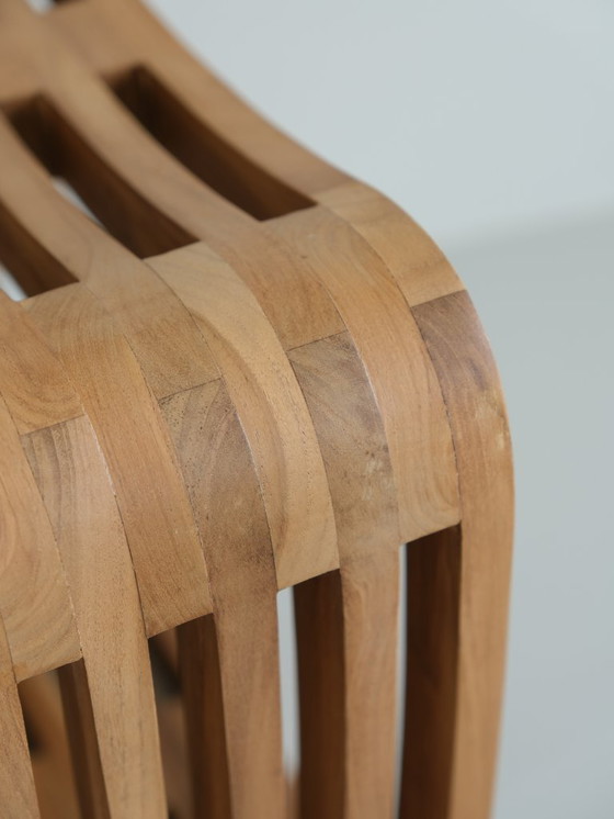 Image 1 of Aven kruk van massief teak