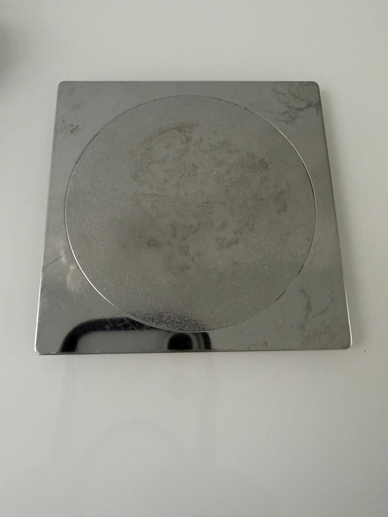 Ikea Groggy coasters (6 pieces) in holder – IKEA Vintage Design Classics, Table accessories, rvs (photo 14 of 14)