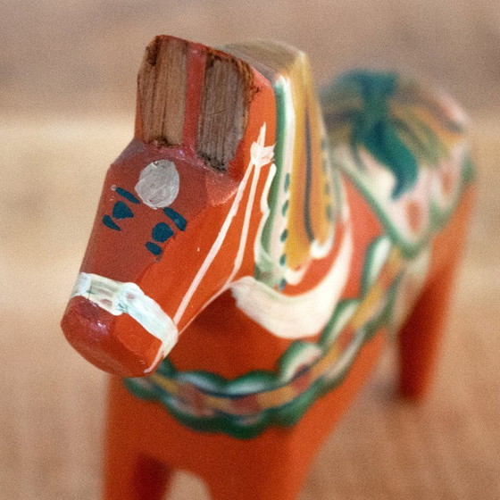 Image 1 of Cheval Dala Nils Olsson vintage original : Art populaire suédois
