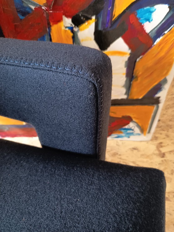 Image 1 of CASSINA Utrecht 637 armchair in Midnight BLUE Kvadrat wool by Gerrit Rietveld